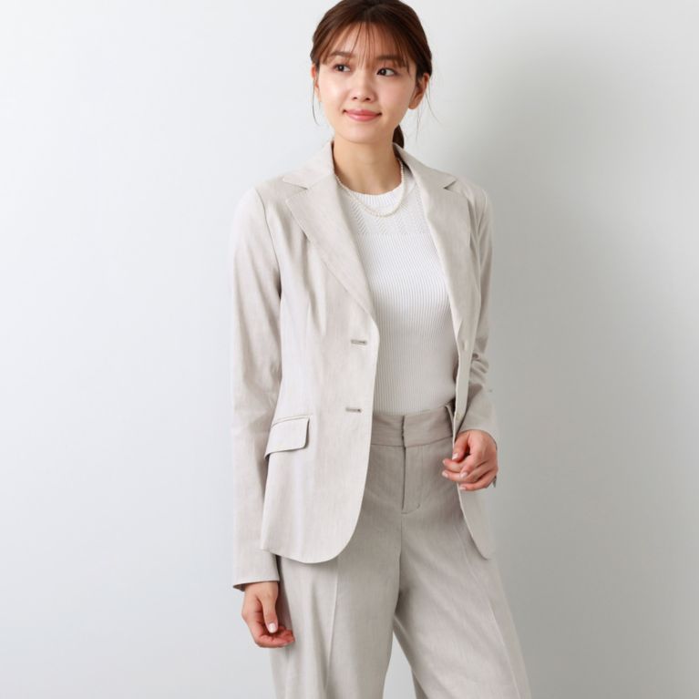 麻混ストレッチジャケット テーラードジャケット Amaca アマカ のレディースファッション通販 三陽商会