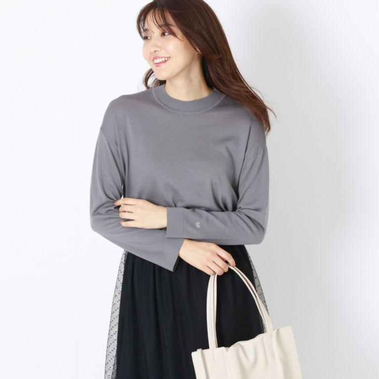 【AMACA】 MY BASIC KNITプルオーバーニット チャコール