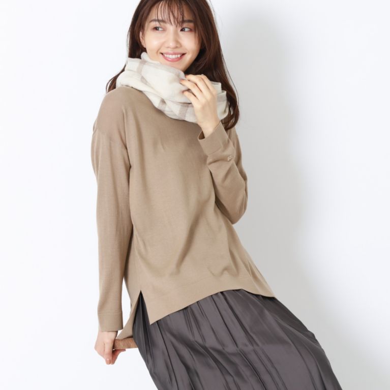 【AMACA】 MY BASIC KNITプルオーバーニット ベージュ