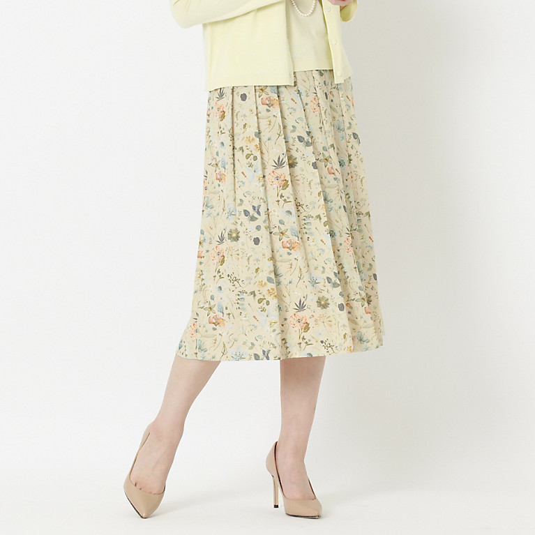 LIBERTY】Floral Eveギャザースカート（ひざ丈スカート）｜AMACA（アマカ）のレディースファッション通販｜三陽商会