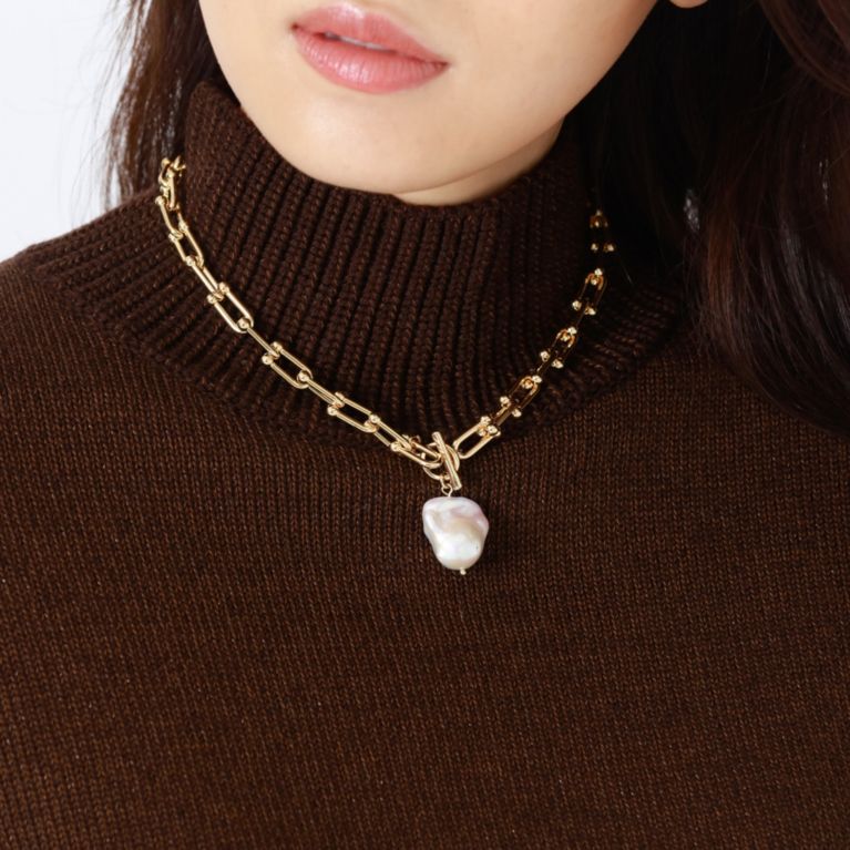 バロックパール チェーンネックレス ネックレス Amaca アマカ のレディースファッション通販 三陽商会