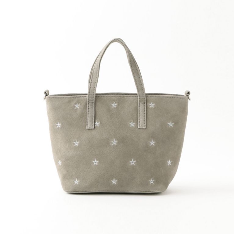 39%OFF！SALE＜三陽商会＞【ル ジュール(LE JOUR)】【CACHELLIE】P/SUEDE STAR 2WAY TOTE グレー系 定価 7992円から 3132円値引！画像