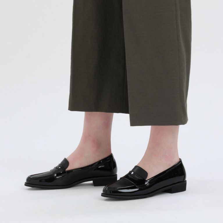 【MACKINTOSH PHILOSOPHY WOMEN】 レザーレインローファー ブラック