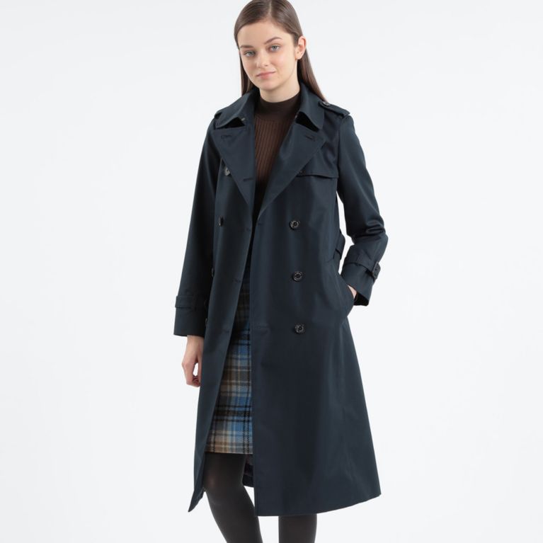 【MACKINTOSH PHILOSOPHY WOMEN】 ギャバジントレンチコート ネイビー
