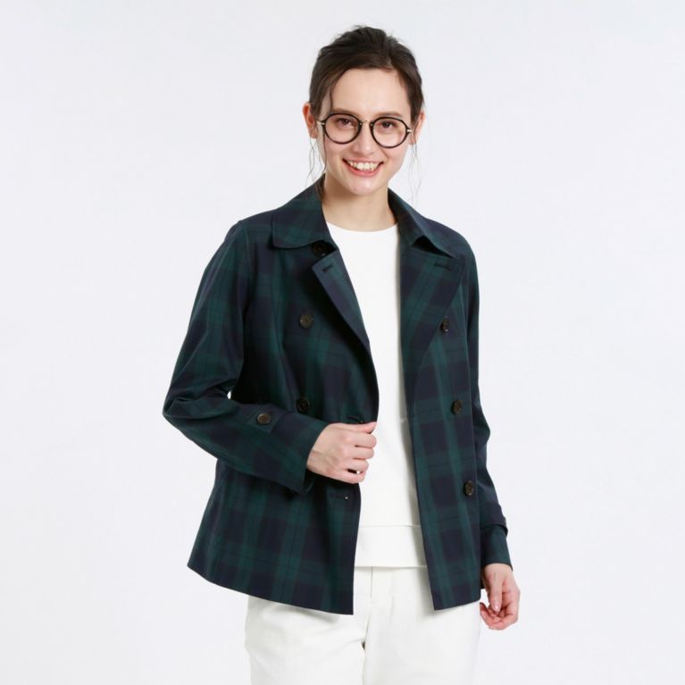 【MACKINTOSH PHILOSOPHY WOMEN】 タスランツイルショートトレンチ ネイビー(チェック)