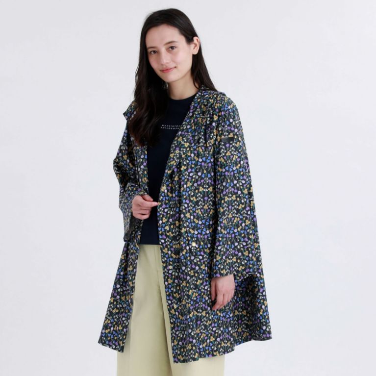 【MACKINTOSH PHILOSOPHY WOMEN】 Snowblue Garden レインポンチョ ネイビー