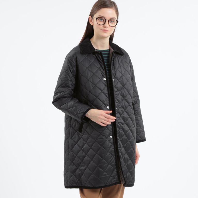 【MACKINTOSH PHILOSOPHY WOMEN】 【店舗限定】リバーシブルキルティングステンカラーコート ブラック