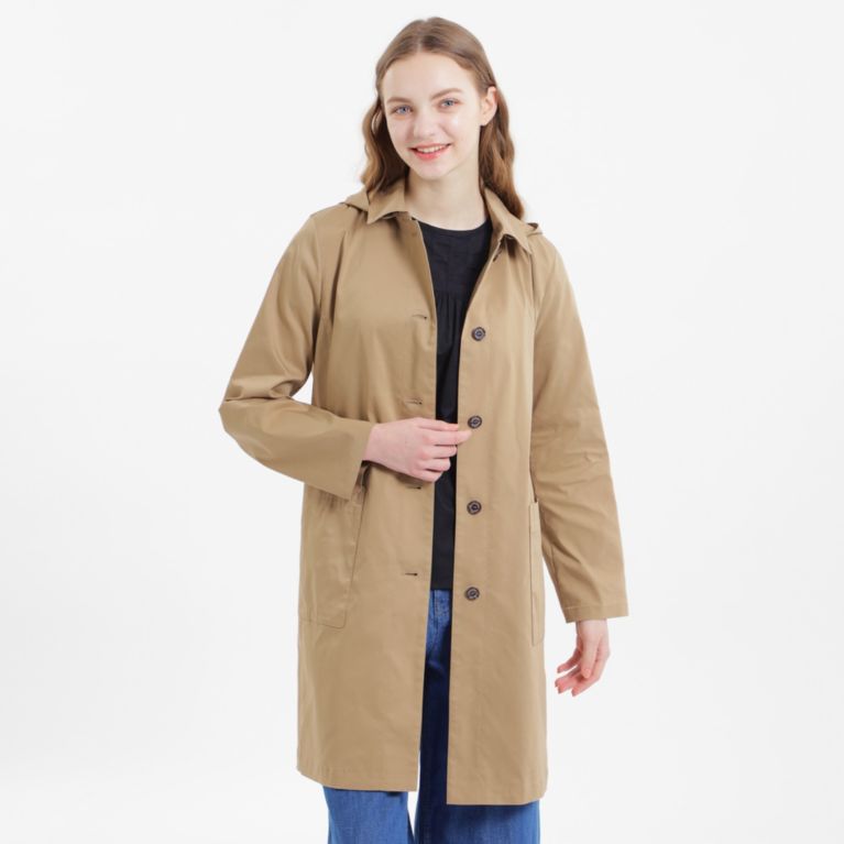 WEB限定】ストレッチタフタフーデッドコート（その他コート