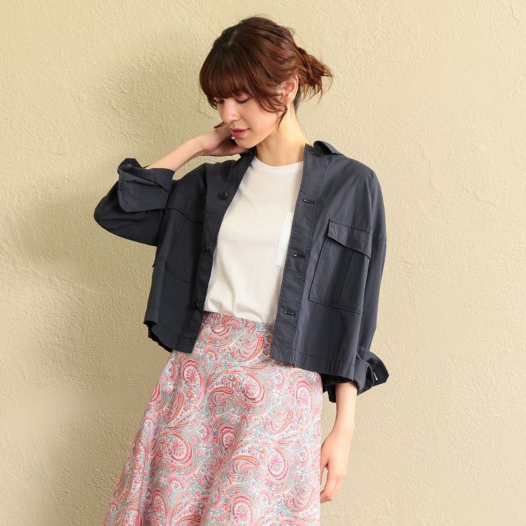 【MACKINTOSH PHILOSOPHY WOMEN】 【ウォッシャブル】コットンナイロンブロードジャケット ネイビー