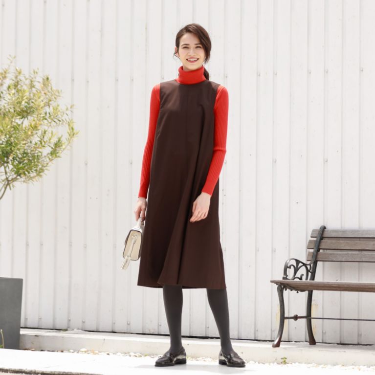 【MACKINTOSH PHILOSOPHY WOMEN】 ノースリーブロングドレス ブラウン