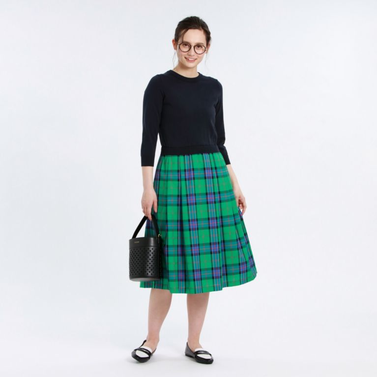 還元祭 タータンチェックコンビニットワンピース メール便全国送料無料