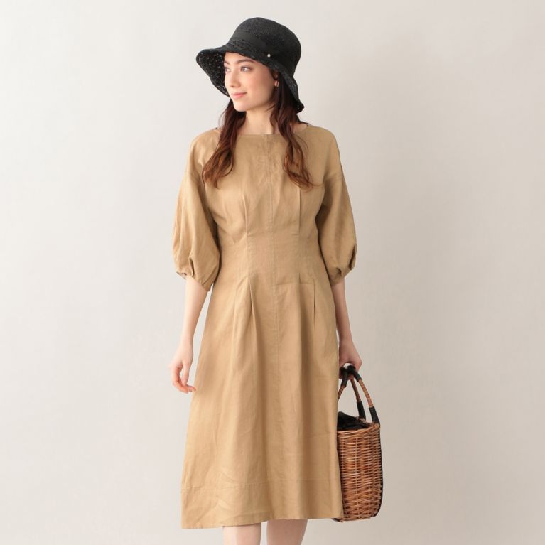 28%OFF！SALE＜三陽商会＞【マッキントッシュ フィロソフィー ウィメン(MACKINTOSH PHILOSOPHY WOMEN)】【ウォッシャブル】リネンワンピース ベージュ 送料無料 ＆ 定価 31320円から 8640円値引！