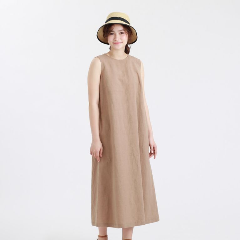【MACKINTOSH PHILOSOPHY WOMEN】 コットンリネンサックワンピース ベージュ