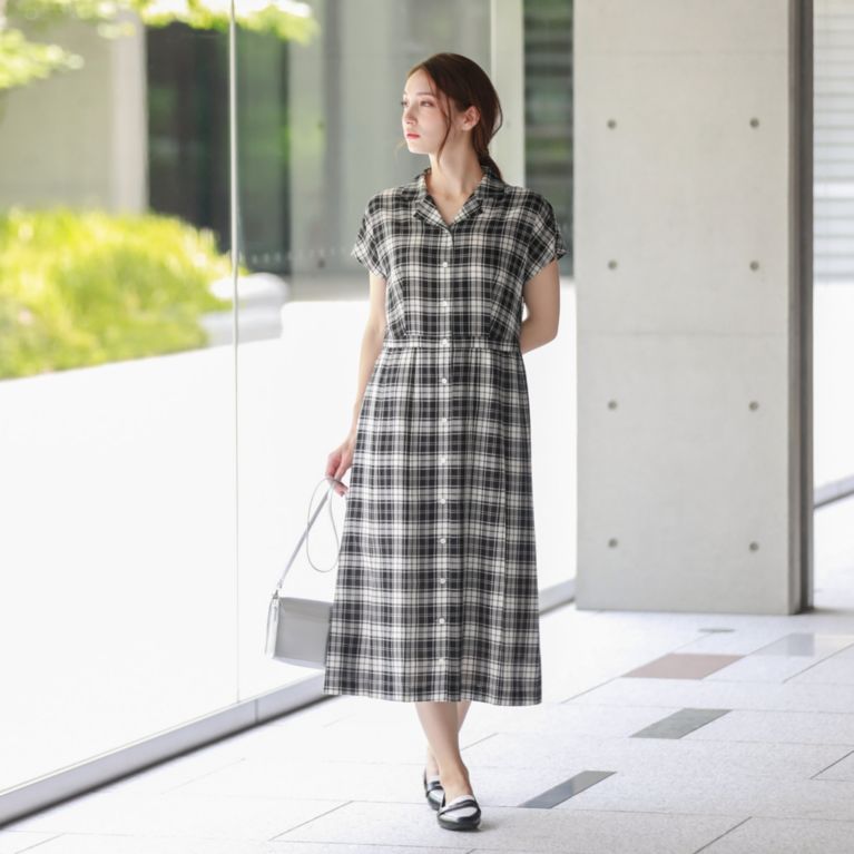 オープンカラーチェックワンピース ワンピース Mackintosh Philosophy Women マッキントッシュ フィロソフィー ウィメン のレディースファッション通販 三陽商会