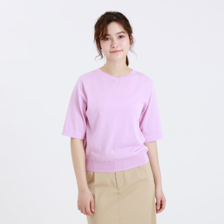 【MACKINTOSH PHILOSOPHY WOMEN】 ハイツイストコットン2WAYニットプルオーバー ラベンダー