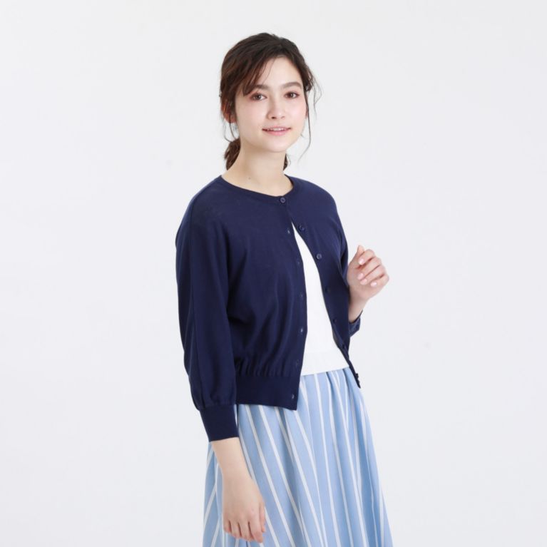 【MACKINTOSH PHILOSOPHY WOMEN】 シアーコットンドルマンカーディガン ネイビー