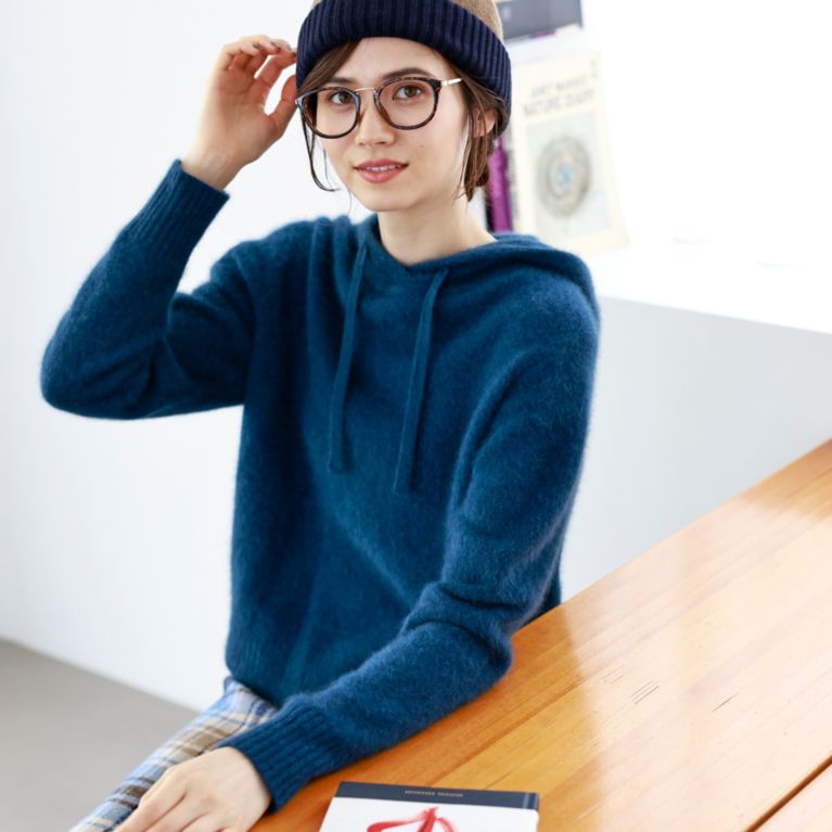 【MACKINTOSH PHILOSOPHY WOMEN】 へアリーウールパーカー ブルー