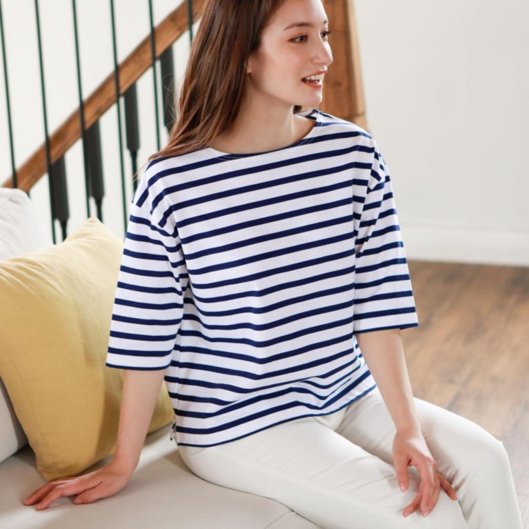 【MACKINTOSH PHILOSOPHY WOMEN】 ボーダーT ブルー