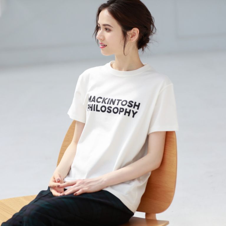 【MACKINTOSH PHILOSOPHY WOMEN】 ボールドロゴTシャツ ホワイト