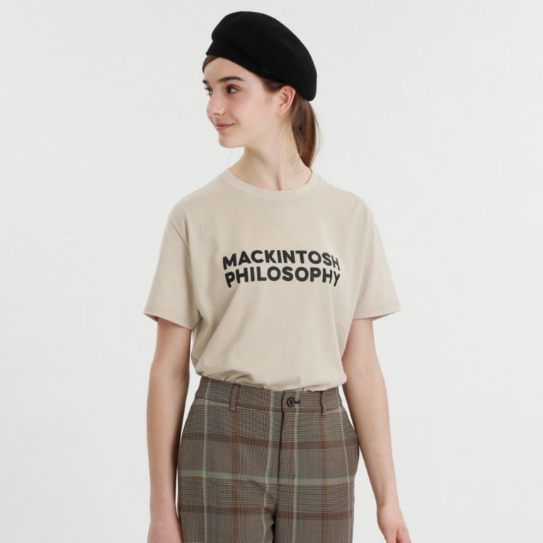 【MACKINTOSH PHILOSOPHY WOMEN】 ボールドロゴTシャツ ベージュ