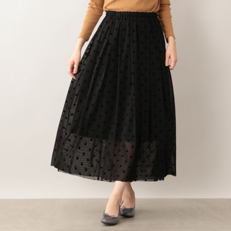 Mackintosh Philosophy Women マッキントッシュ フィロソフィー ウィメン スカート フロッキードットギャザースカート Sanyo Istore サンヨー アイストア