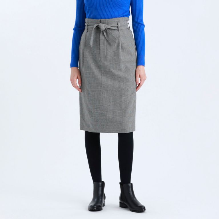【MACKINTOSH PHILOSOPHY WOMEN】 ウォッシャブルウールタックスカート グレー