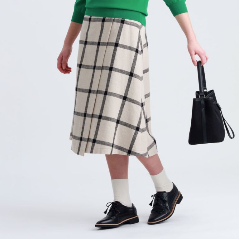 【MACKINTOSH PHILOSOPHY WOMEN】 ビッグチェックツイードスカート オフホワイト