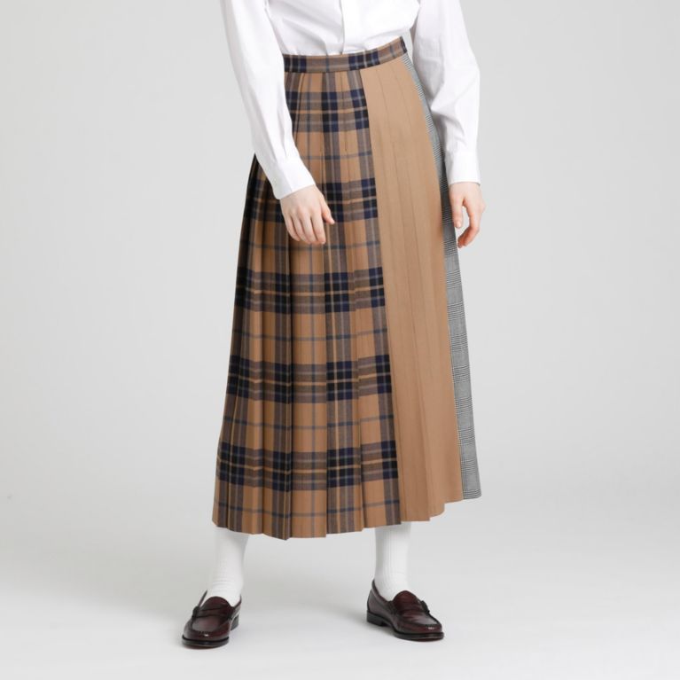 【MACKINTOSH PHILOSOPHY WOMEN】 GREY LABEL 【O'NEIL OF DUBLIN】 ウールマキシプリーツスカート ベージュ