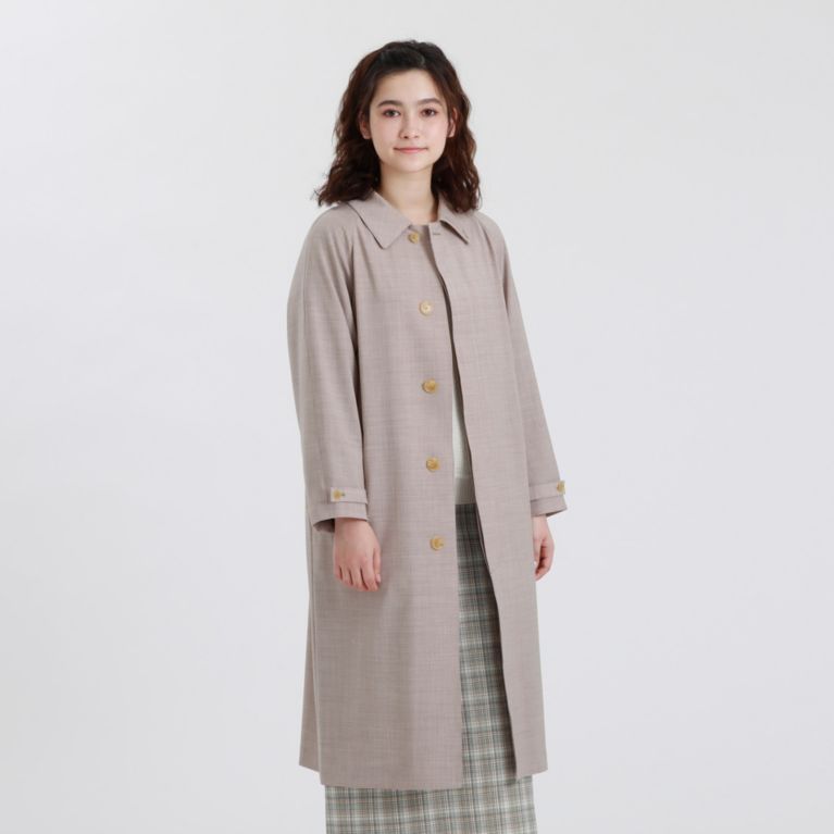 【MACKINTOSH PHILOSOPHY WOMEN】 GREY LABEL サマーウールベルテッドコート ベージュ