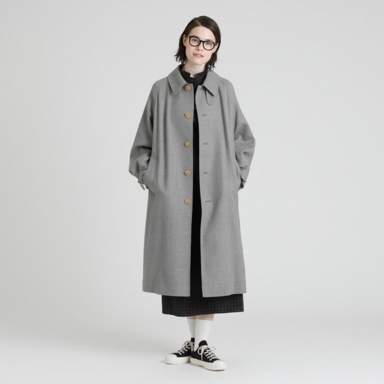 【MACKINTOSH PHILOSOPHY WOMEN】 GREY LABEL 【CRAWLEY（クローリー）】 WOOL FLANNEL グレー