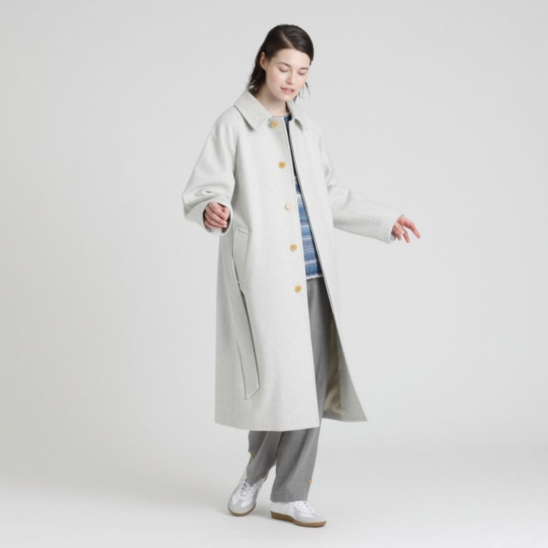 【MACKINTOSH PHILOSOPHY WOMEN】 GREY LABEL メルトンバルカラーコート オフホワイト