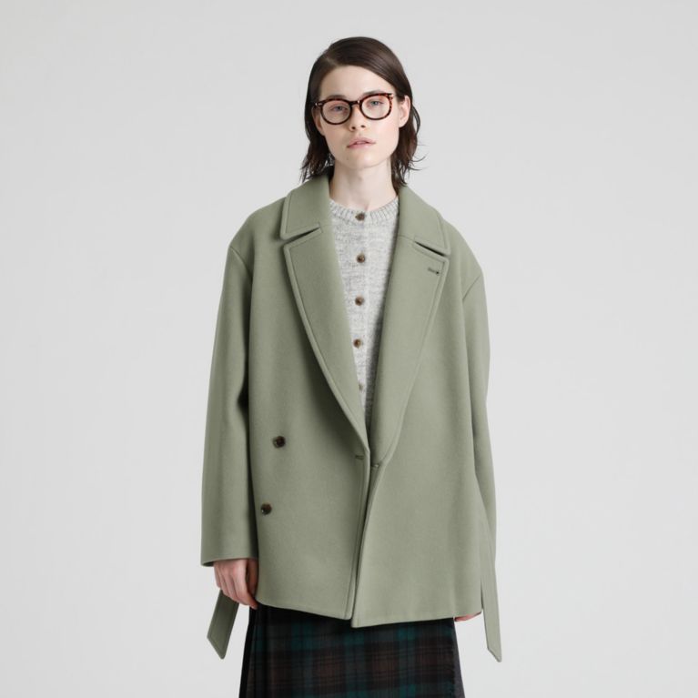 【MACKINTOSH PHILOSOPHY WOMEN】 GREY LABEL メルトンベルテッドショートコート グリーン