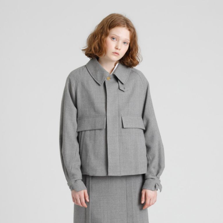 【MACKINTOSH PHILOSOPHY WOMEN】 GREY LABEL 【RUSPER（ラスパー）】 WOOL FLANNEL グレー