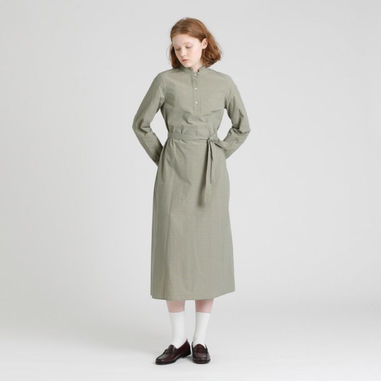 【MACKINTOSH PHILOSOPHY WOMEN】 GREY LABEL ベルテッドチェックワンピース グリーン