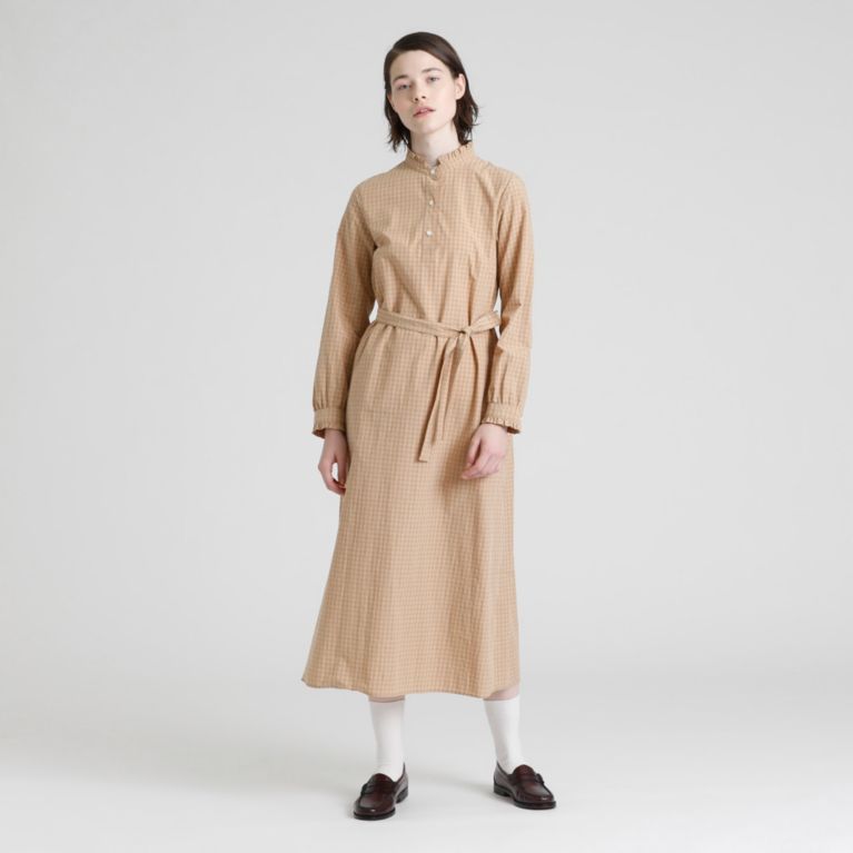 【MACKINTOSH PHILOSOPHY WOMEN】 GREY LABEL ベルテッドチェックワンピース オレンジ