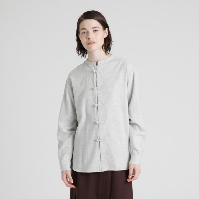 【MACKINTOSH PHILOSOPHY WOMEN】 GREY LABEL フランネルチャイナシャツ グレー