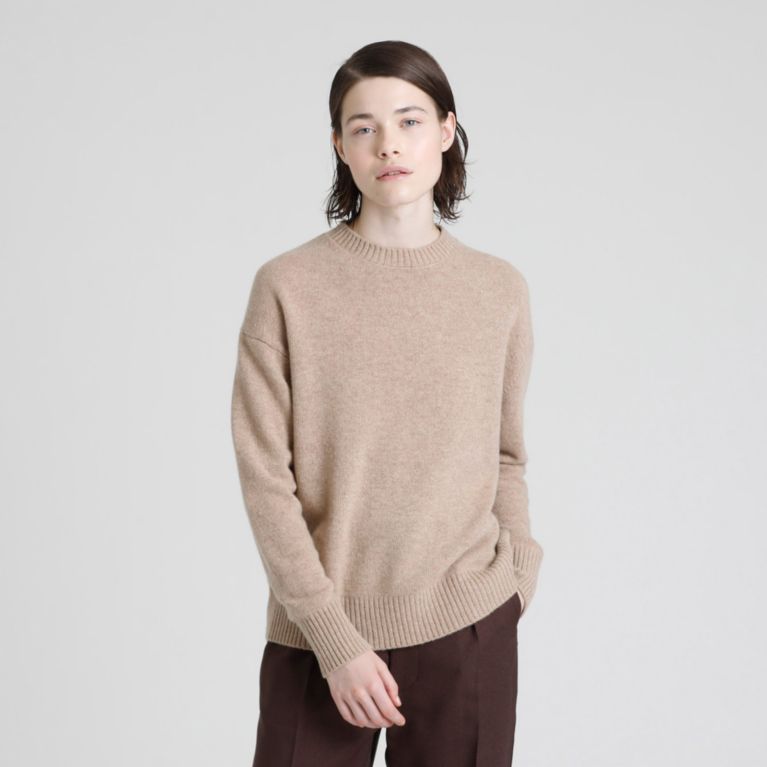 【MACKINTOSH PHILOSOPHY WOMEN】 GREY LABEL ウールカシミヤクルーネックニット ベージュ