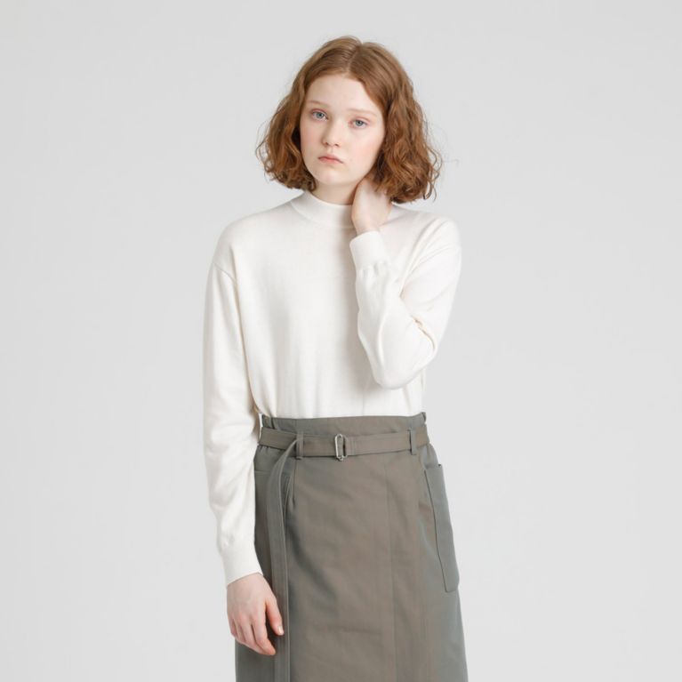 【MACKINTOSH PHILOSOPHY WOMEN】 GREY LABEL モックネックニット オフホワイト