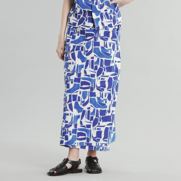 GREY LABEL ペイントマキシラップスカート（ロングスカート