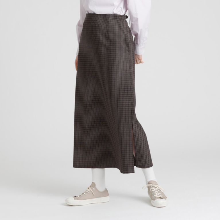 【MACKINTOSH PHILOSOPHY WOMEN】 GREY LABEL ブリティッシュチェックスカート ブラウン