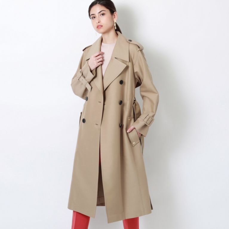 【EPOCA】 シャンブレーコート ベージュ1