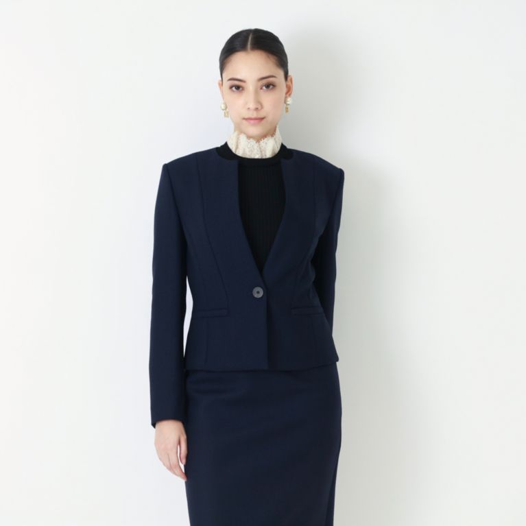 【EPOCA】 【24 TWENTY FOUR JACKET Noble】ノーカラージャケット ネイビー1