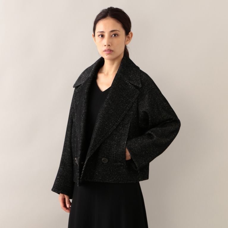 【EPOCA】 ヴィンテージビックカルゼ ショートコート ブラック