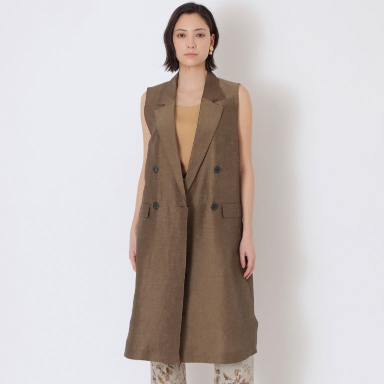 Precious 2023年5月号掲載* リネンブレンドクロス ジレ（ジレ）｜EPOCA