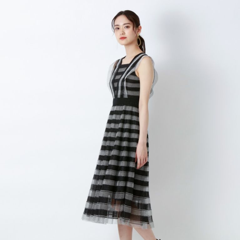 【EPOCA】 トーションレース ドレス 黒