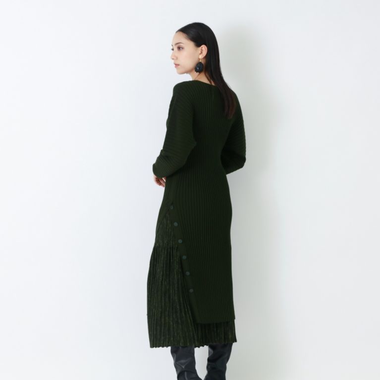 【EPOCA】 【La maglia】リブニットドレス カーキ1