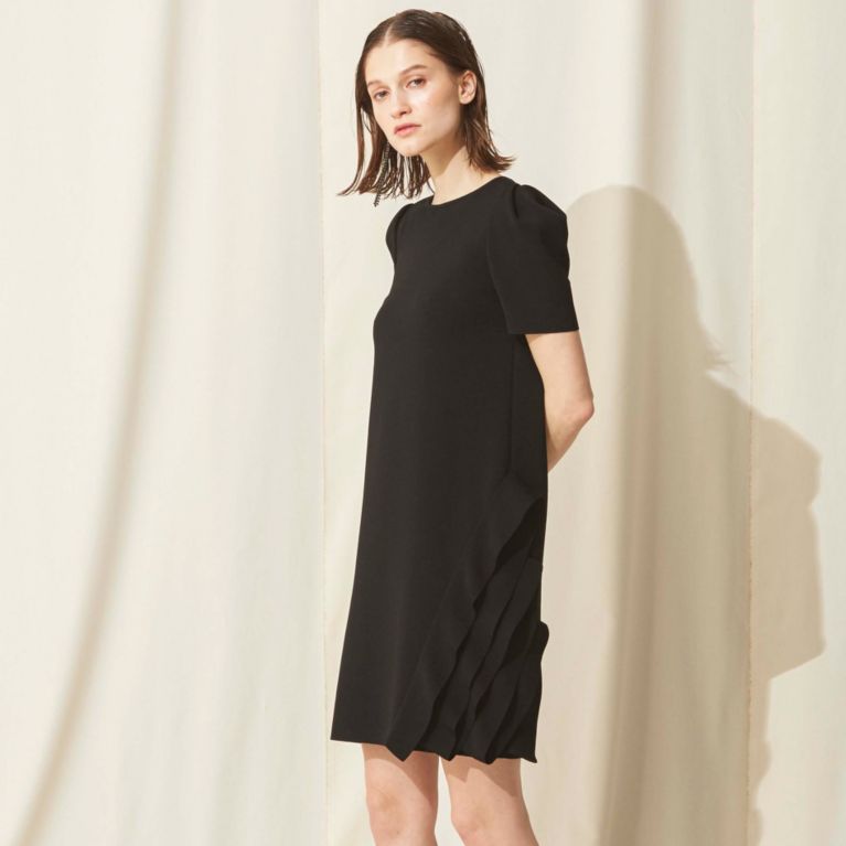 【EPOCA】 キュプラストレッチドレス ブラック