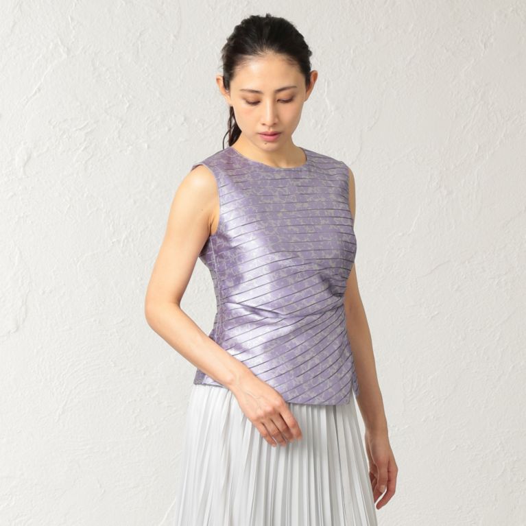 【EPOCA】 カモフラージュフラワー ブラウス パープル7