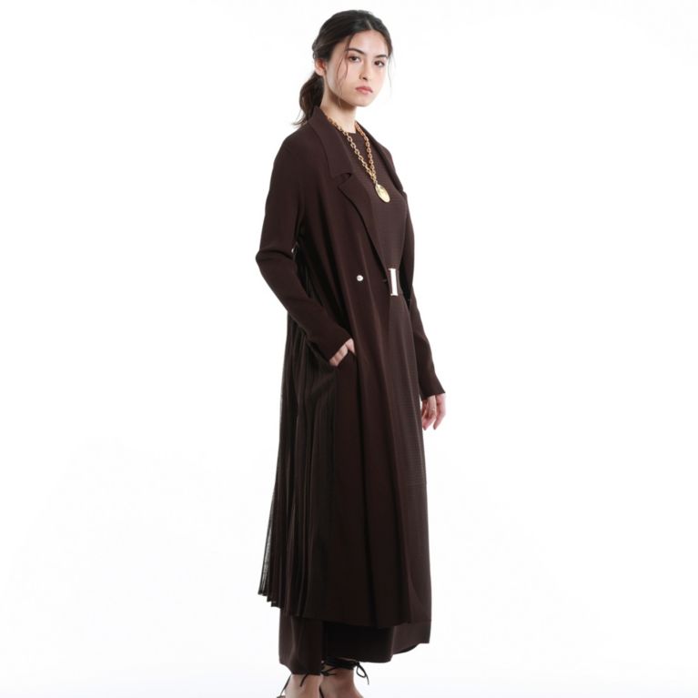 【EPOCA】 【La maglia】ニットコート ブラウン1