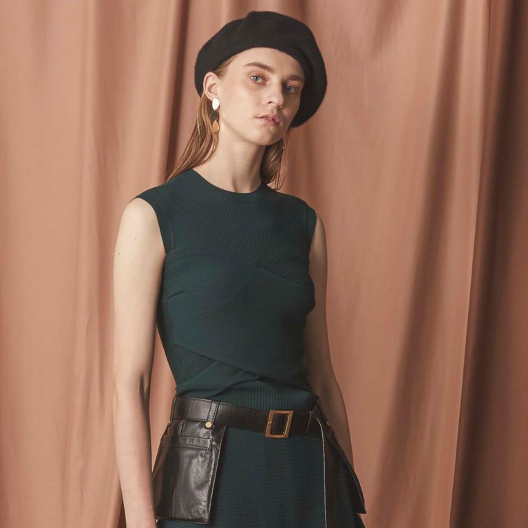 【EPOCA】 【La maglia】ビスチェ風ニットプルオーバー グリーン5